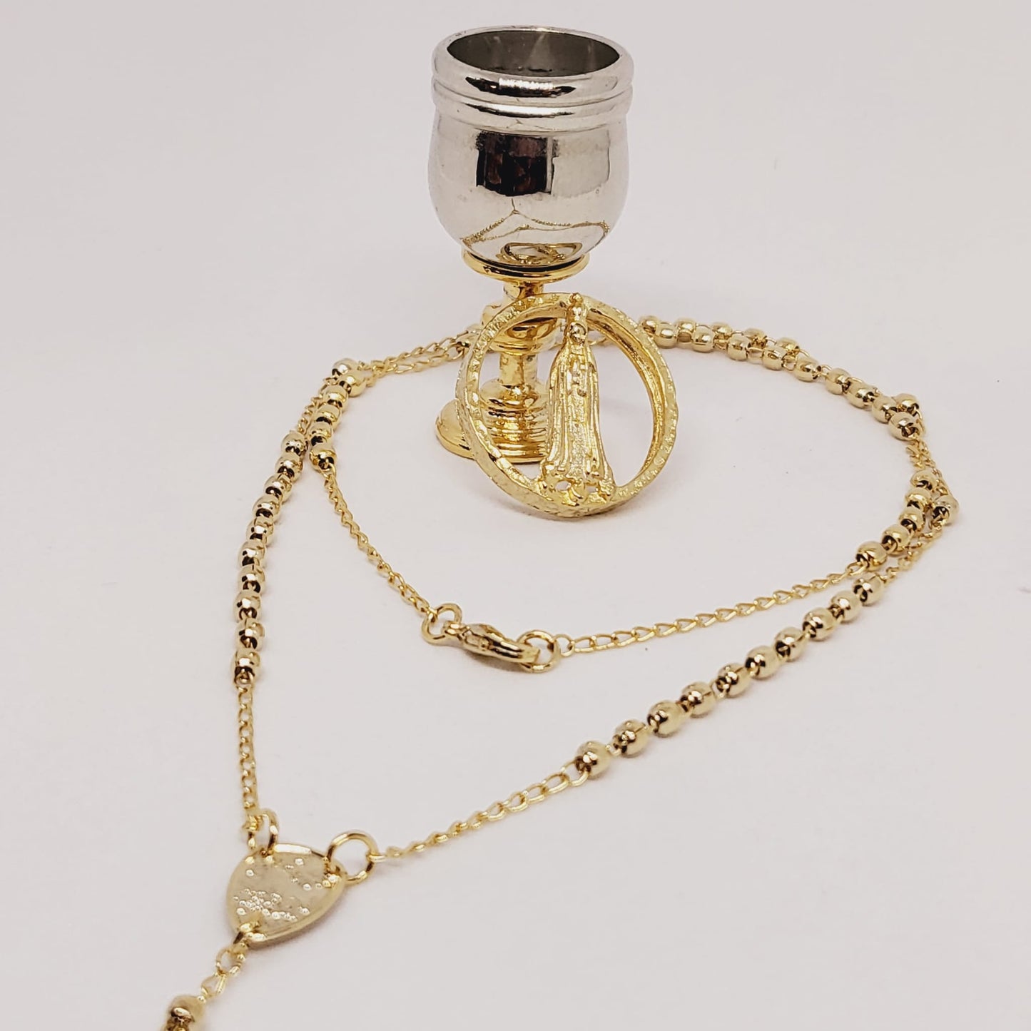 Gold Bath Chalice with Rosary