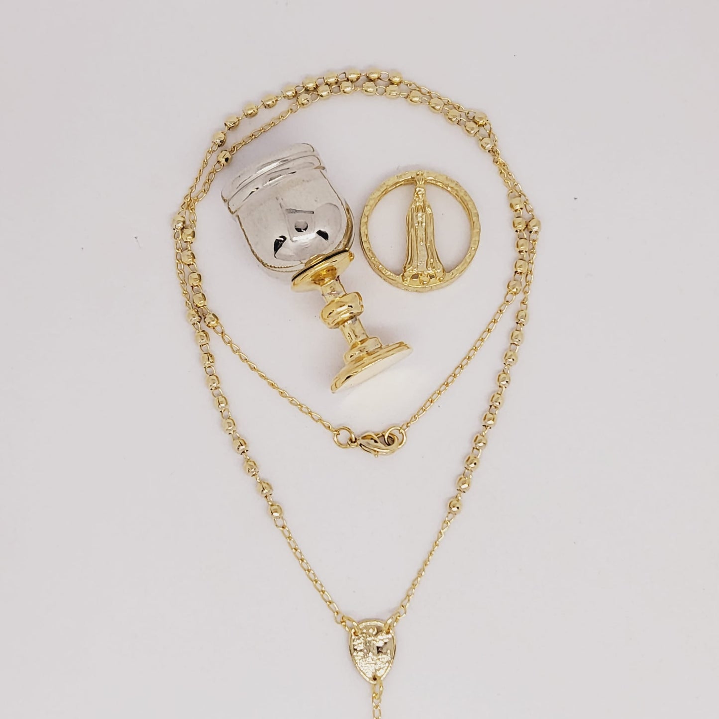 Gold Bath Chalice with Rosary