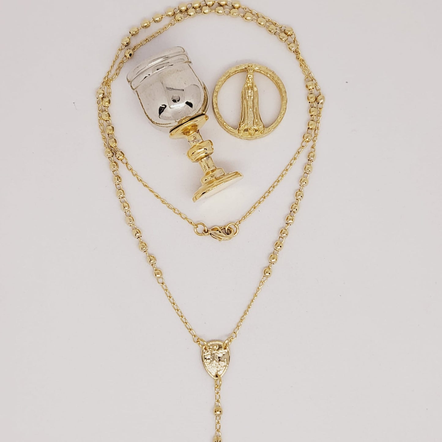 Gold Bath Chalice with Rosary
