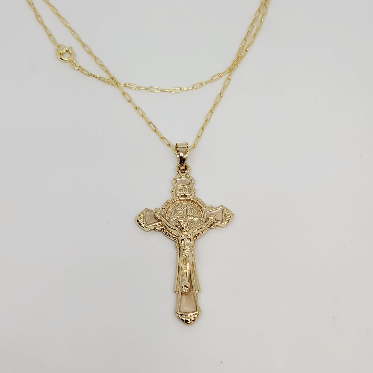 Saint Benedict Golden Necklace - Gold Plated