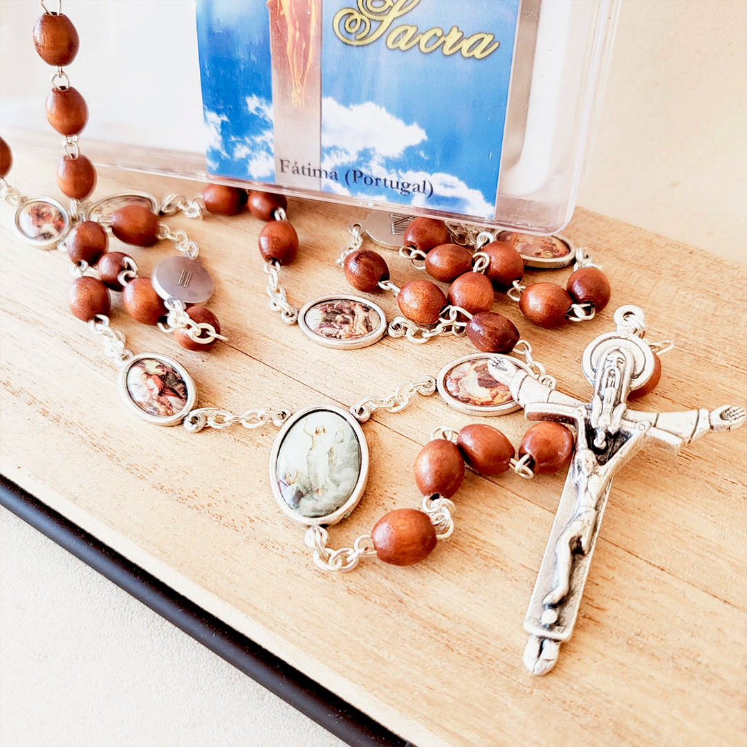 Stations of the Cross Wood Rosary