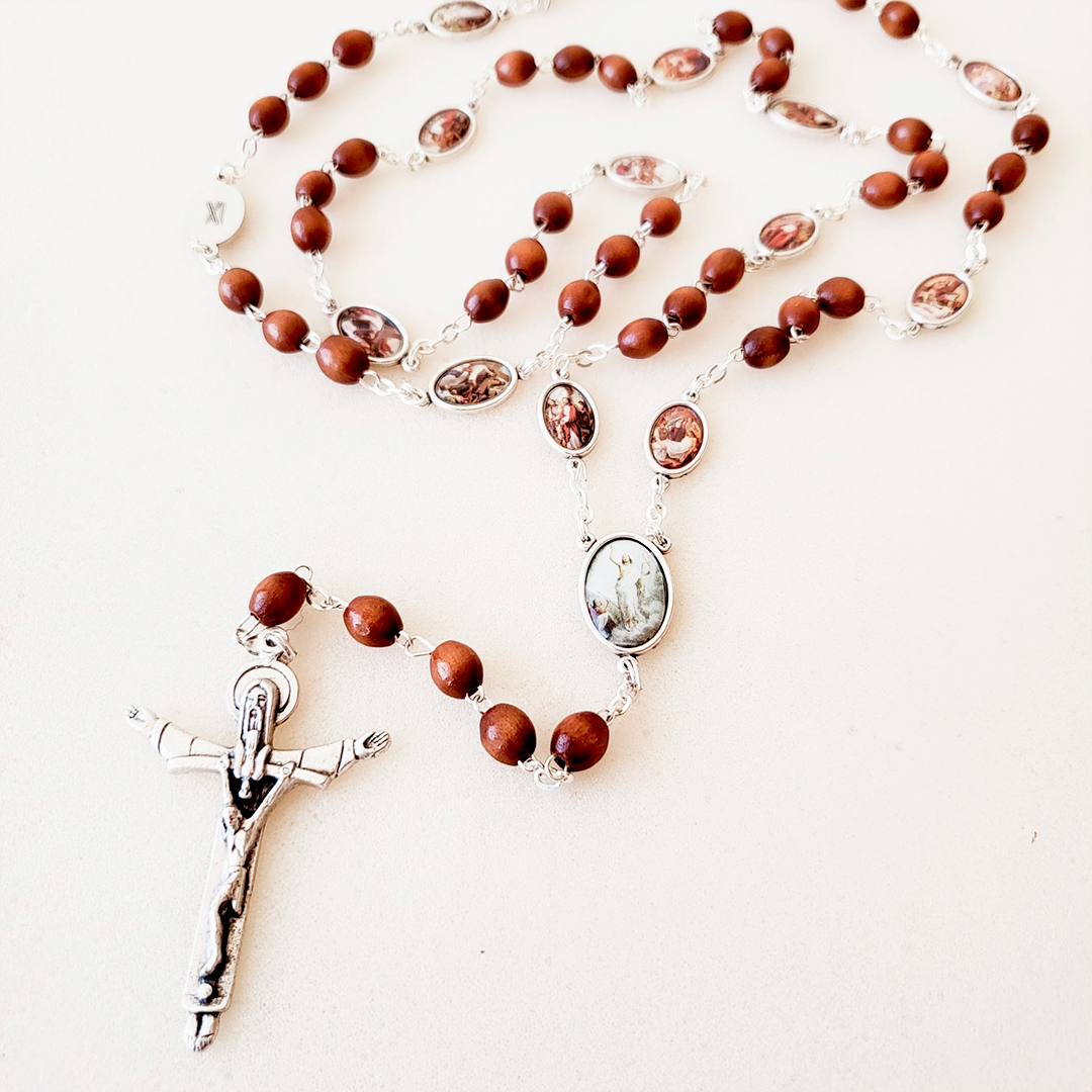 Stations of the Cross Wood Rosary