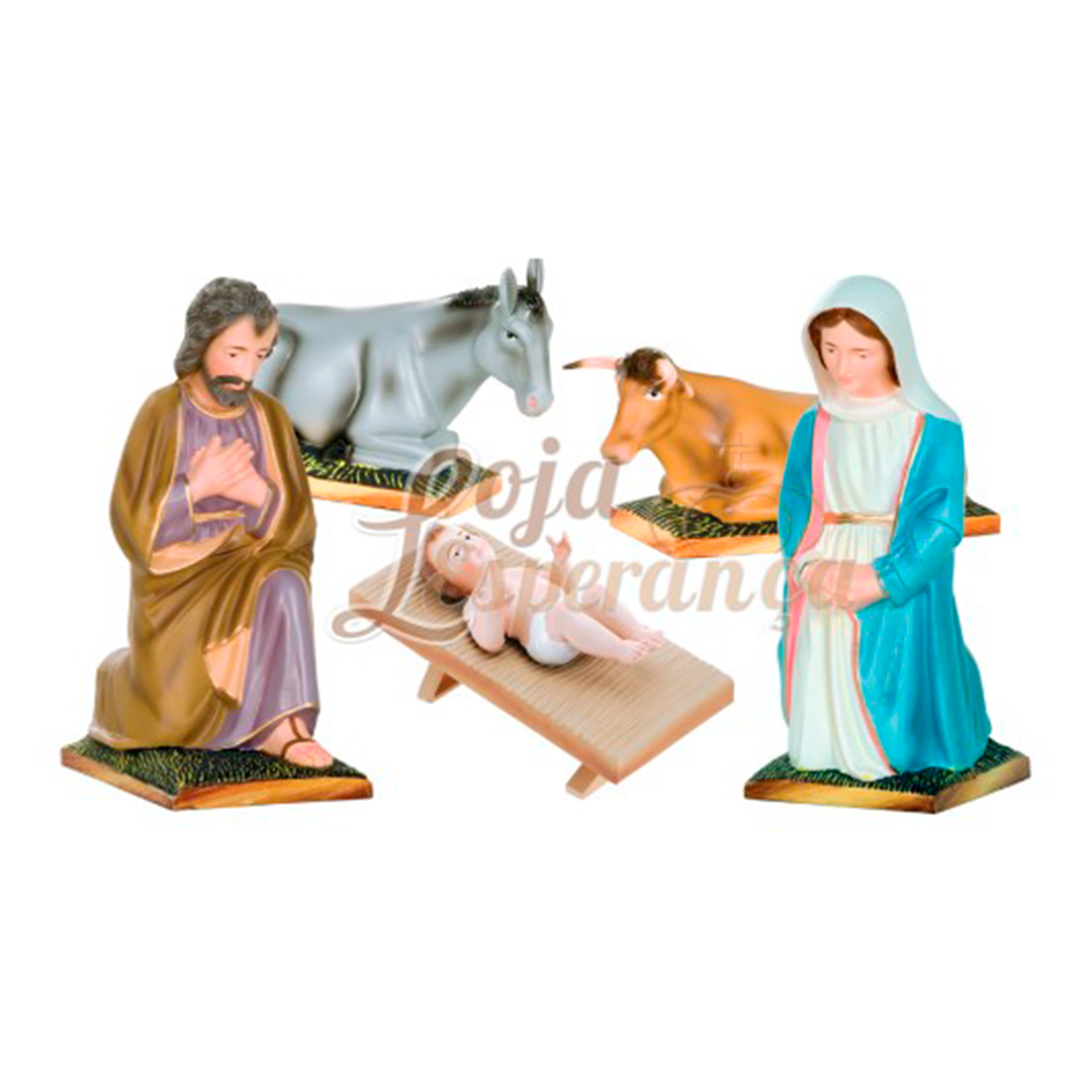 Traditional Nativity Scene - 5 Pieces | 8.27'' | 21cm