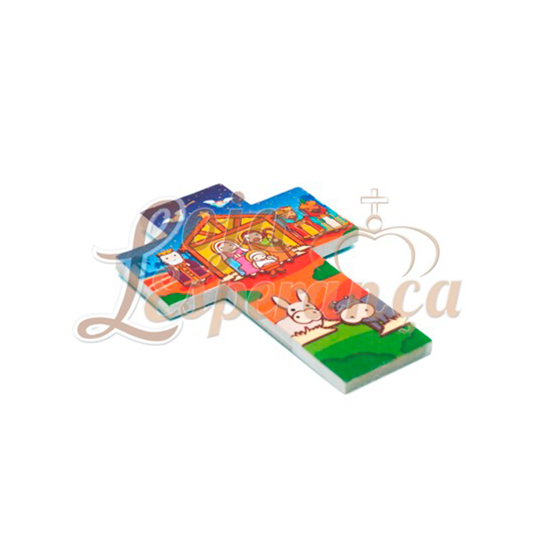 Wall Cross - Nativity Scene for Kids