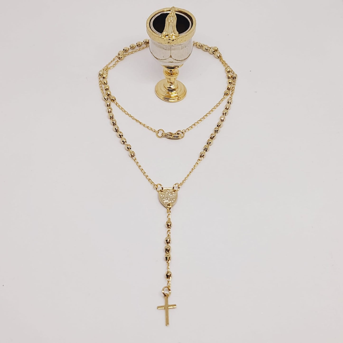 Gold Bath Chalice with Rosary