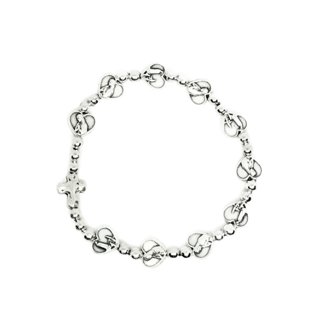 Metal decade Rosary Bracelet - Our Lady of Fatima