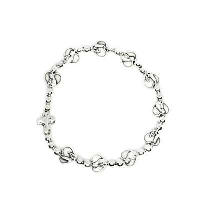 Metal decade Rosary Bracelet - Our Lady of Fatima