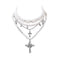 Three Pearl Cross Necklace