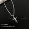 Three-layer cross necklace-titanium steel