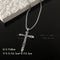 Rivet cross necklace-titanium steel