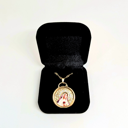 Our Lady of Fatima Necklace - Zirconia