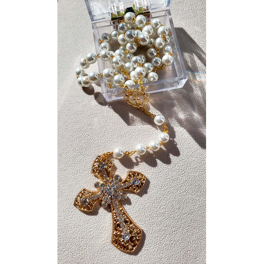 Pearl Glass Rosary