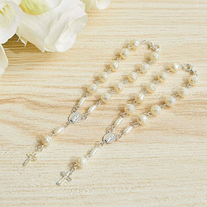 20Pcs Cross Rosary Christening Baptism Religion Church Event Wedding Boy Girl First 1St Holy Communion Baby Shower B