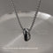 Double round ring titanium steel necklace