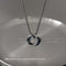 Klein blue ring titanium steel necklace