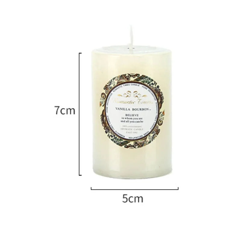 Household Smokeless Column Wax Scented Candles Church Holiday Wedding Scented Birthday Buddhist Candles Home Decoration