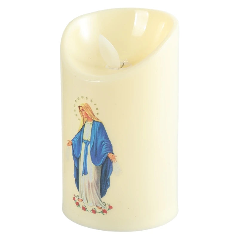 Jesus Christ Candle Light Christian Catholic Holy Religious Holy Tea Lights for Hotel Dining Room Church Decoration