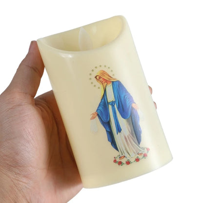 Jesus Christ Candle Light Christian Catholic Holy Religious Holy Tea Lights for Hotel Dining Room Church Decoration